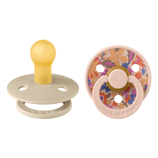 2 бр. Биберони BIBS Liberty COLOUR June Blossom Blush, 6-18 месеца