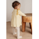 Бебешка Карирана Рокля с Дълъг Ръкав Warm Yellow 44
