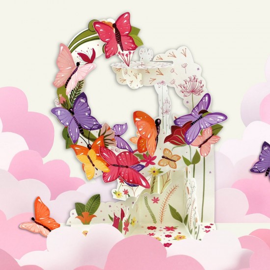 Картичка POP UP Pendulum - Butterflies