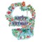 Картичка POP UP Pendulum - Happy Birthday Floral