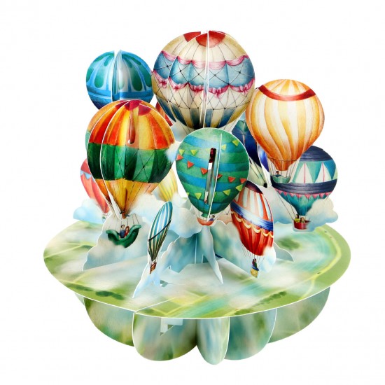 Картичка POP UP Pirouettes - Hot Air Balloons