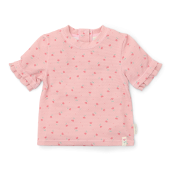 Бебешки Бански, Тениска с Къс Ръкав Sunny Flowers Blush - 62/68