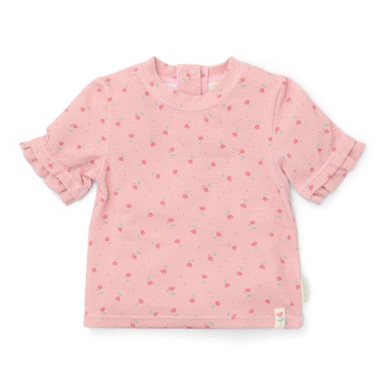 Бебешки Бански, Тениска с Къс Ръкав Sunny Flowers Blush - 62/68