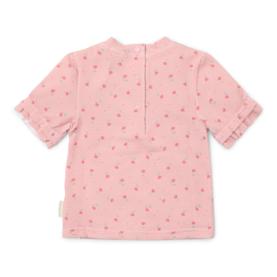 Бебешки Бански, Тениска с Къс Ръкав Sunny Flowers Blush - 62/68