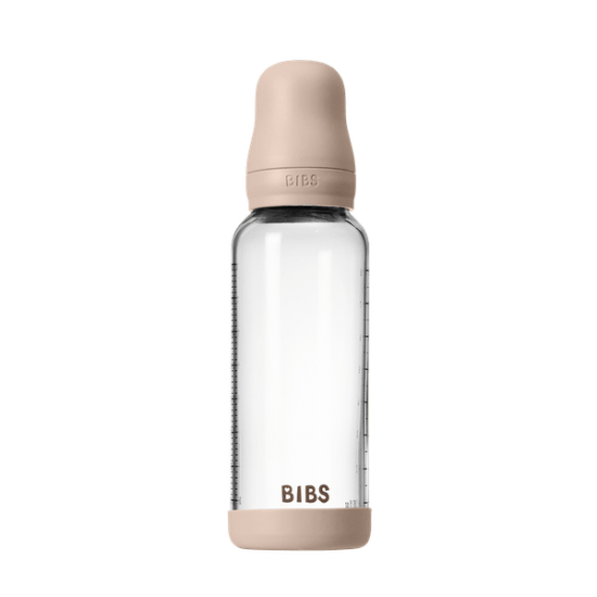 Бебешка Стъклена Бутилка BIBS Blush 240мл Каучук Среден Поток