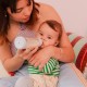 Бебешка Стъклена Бутилка BIBS Ivory 240мл Каучук Среден Поток