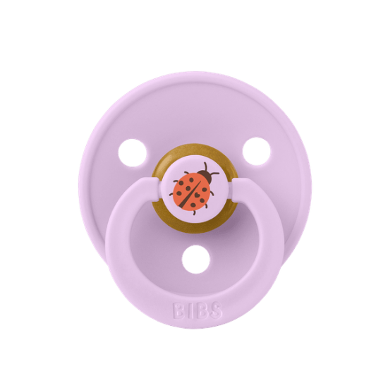 2 бр. Биберони BIBS Studio COLOUR, Ladybug/Violet Sky, 6-18 месеца