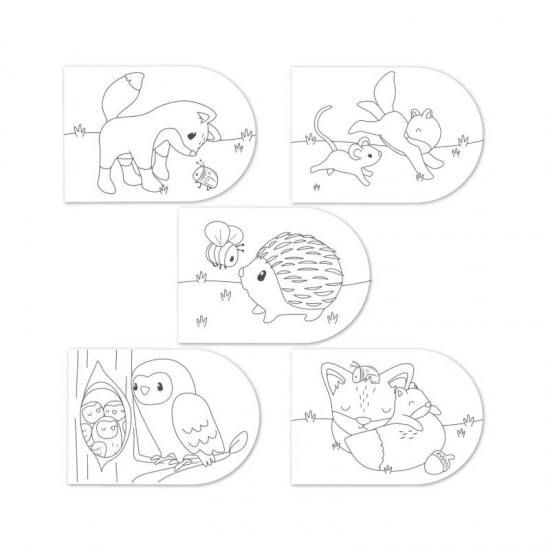 Книжка за Оцветяване с Боички Forest Friends