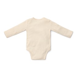 Боди с Дълъг Ръкав, Тип „Прегърни ме“ Soft Beige Stripe 56