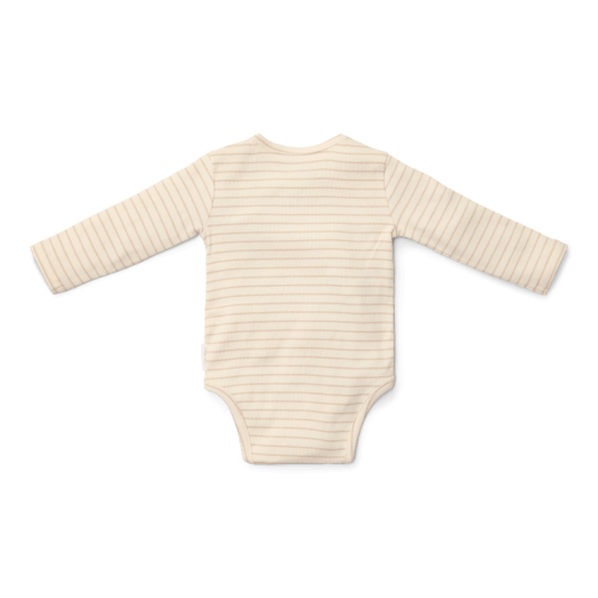 Боди с Дълъг Ръкав, Тип „Прегърни ме“ Soft Beige Stripe 62