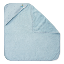 Бебешка Хавлия с Качулка Pure Denim Blue 100х100 cm