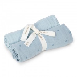 Бебешки Пелени 2 броя 70 х 70 cm Pure Denim Blue