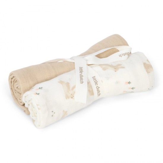 Бебешки Пелени 2 броя 70 х 70 cm Baby Bunny