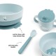 Комплект за първо хранене с вакуум 3 части Elphee Blue