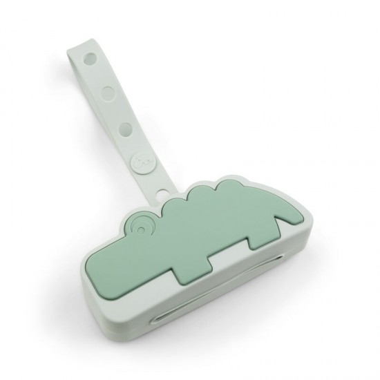 Силиконов Кутия за биберон Croco Green
