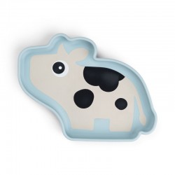 Силиконова чиния с вакуум Stick&Stay Dotti Blue