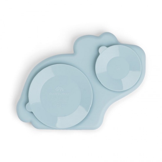 Силиконова чиния с вакуум Stick&Stay Dotti Blue