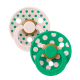 2 бр. Биберони BIBS COLOUR Polka Petal/Cactus, 0-6 месеца