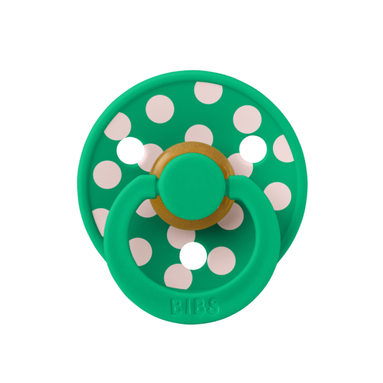 2 бр. Биберони BIBS COLOUR Polka Petal/Cactus, 0-6 месеца