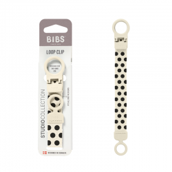 BIBS Loop Клипс за Залъгалка Polka Ivory Black