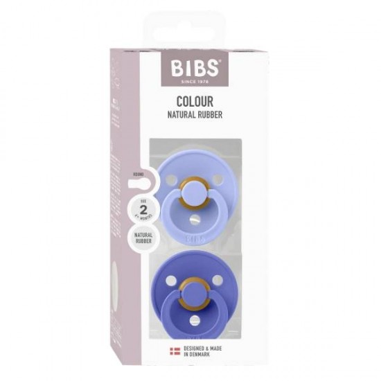 2 бр. Биберони BIBS COLOUR Dusty Hush/Grape 6-18 месеца