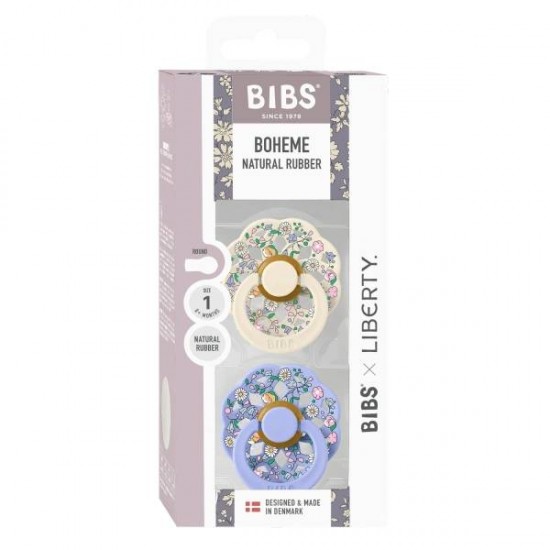 2 бр. Биберони BIBS Boheme Liberty, Chloe Meadow - Ivory Mix, 6-18 месеца