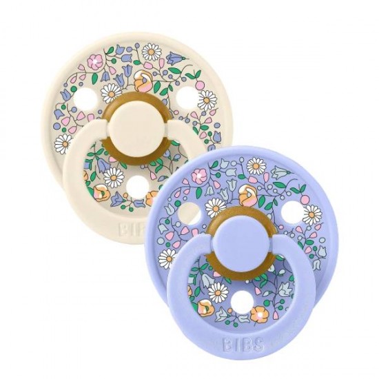 2 бр. Биберони BIBS Liberty COLOUR Chloe Meadow - Ivory Mix, 6-18 месеца