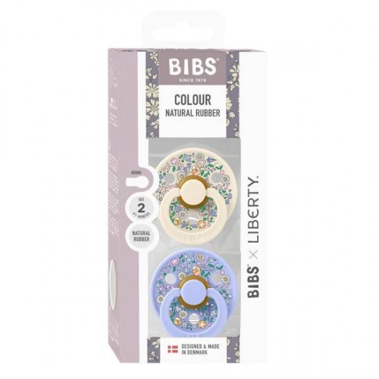 2 бр. Биберони BIBS Liberty COLOUR Chloe Meadow - Ivory Mix, 6-18 месеца