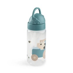 Бутилка със Сламка Tiny Farm Blue 350 ml