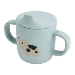 Силиконова Чаша с Дръжки Tiny Farm Blue