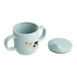 Силиконова Чаша с Дръжки Tiny Farm Blue