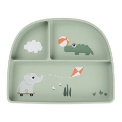 Чиния с Разделения Stick&Stay Playground Green