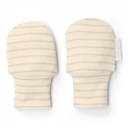 Бебешки Ръкавички за Новородено Little Goose Beige Stripe