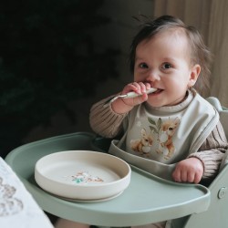 Силиконов Сет с Вакуумно Дъно и Прибори Elodie,  Bunny Darling