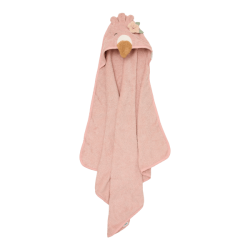 Бебешка Бродирана Хавлия с Качулка Flamingo Pink 75х75 cm