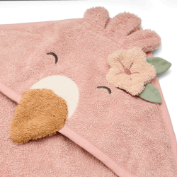 Бебешка Бродирана Хавлия с Качулка Flamingo Pink 75х75 cm