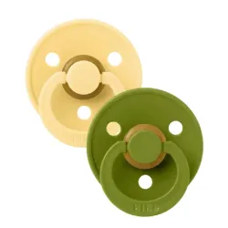 2 бр. Биберони BIBS COLOUR Pale Butter/Wasabi 6-18 месеца