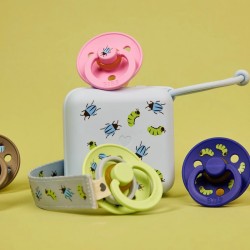2 бр. Биберони BIBS Studio COLOUR, Beetle - Ballet/Matcha, 0-6 месеца