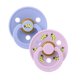 2 бр. Биберони BIBS Studio COLOUR, Caterpillar - Hush/Violet Sky, 6-18 месеца