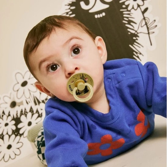 2 бр. Биберони BIBS x Moomin COLOUR Ivory/Khaki, 6-18 месеца